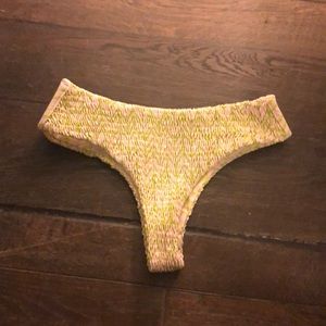 Tori Praver pink/green ruched chai bottoms